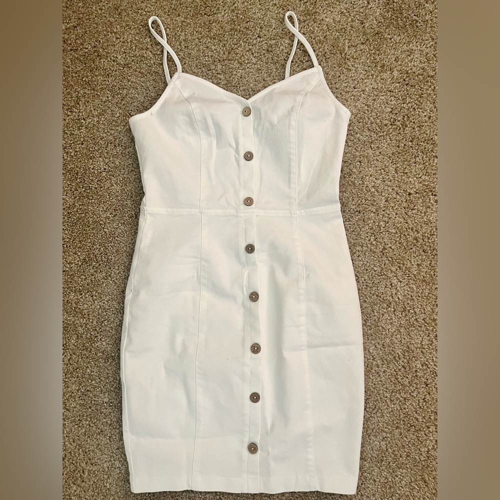 White Denim Dress